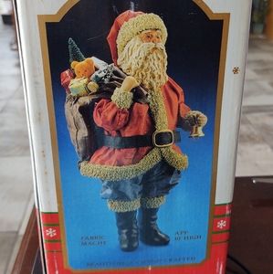 KURT S ADLER PAPER FABRIC MACHE 10" OLD WORLD SANTA